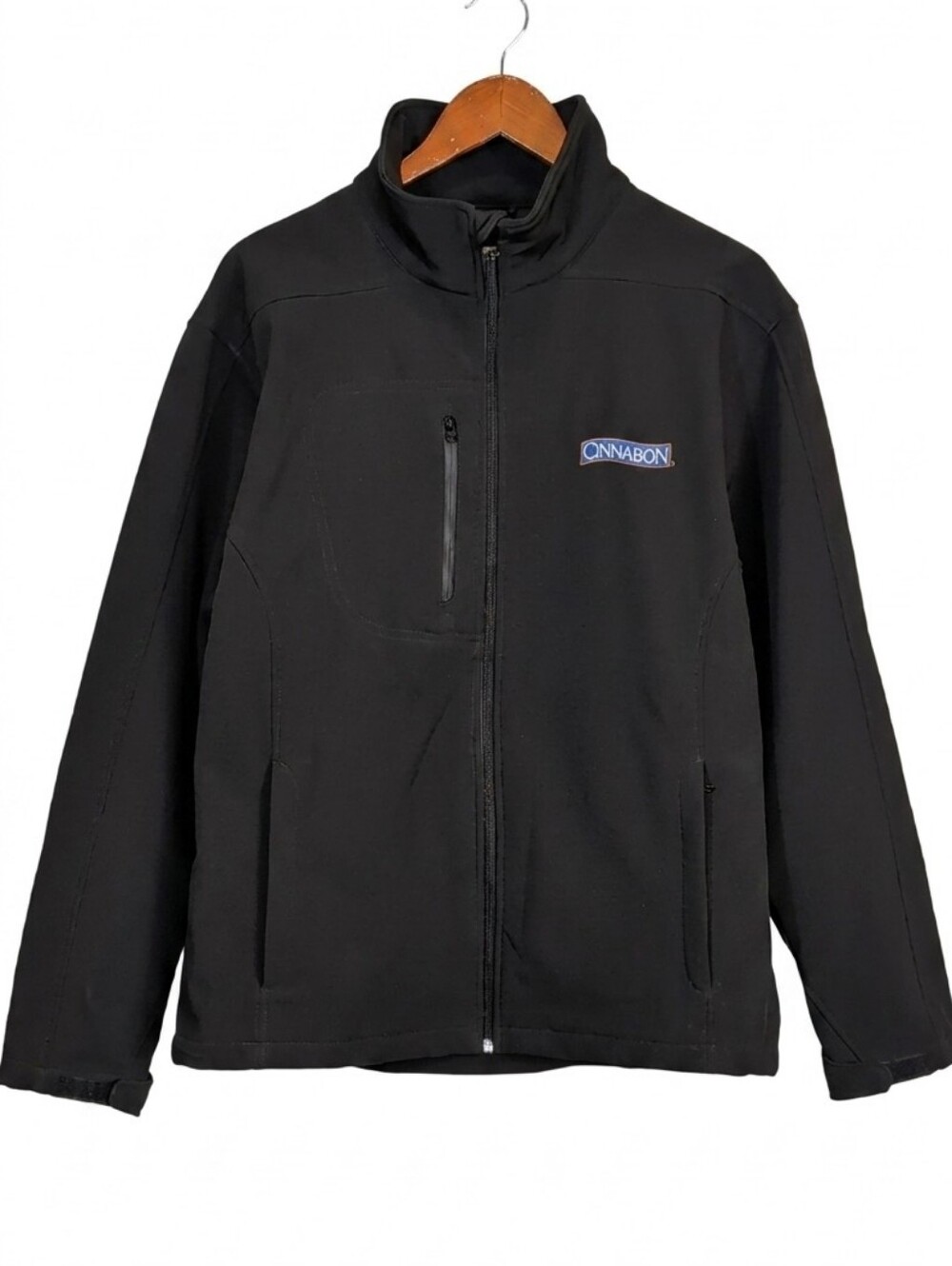 CX2 Cinnabon Performance Wear Mens Jacket Large Black Fleece Water Repellent
